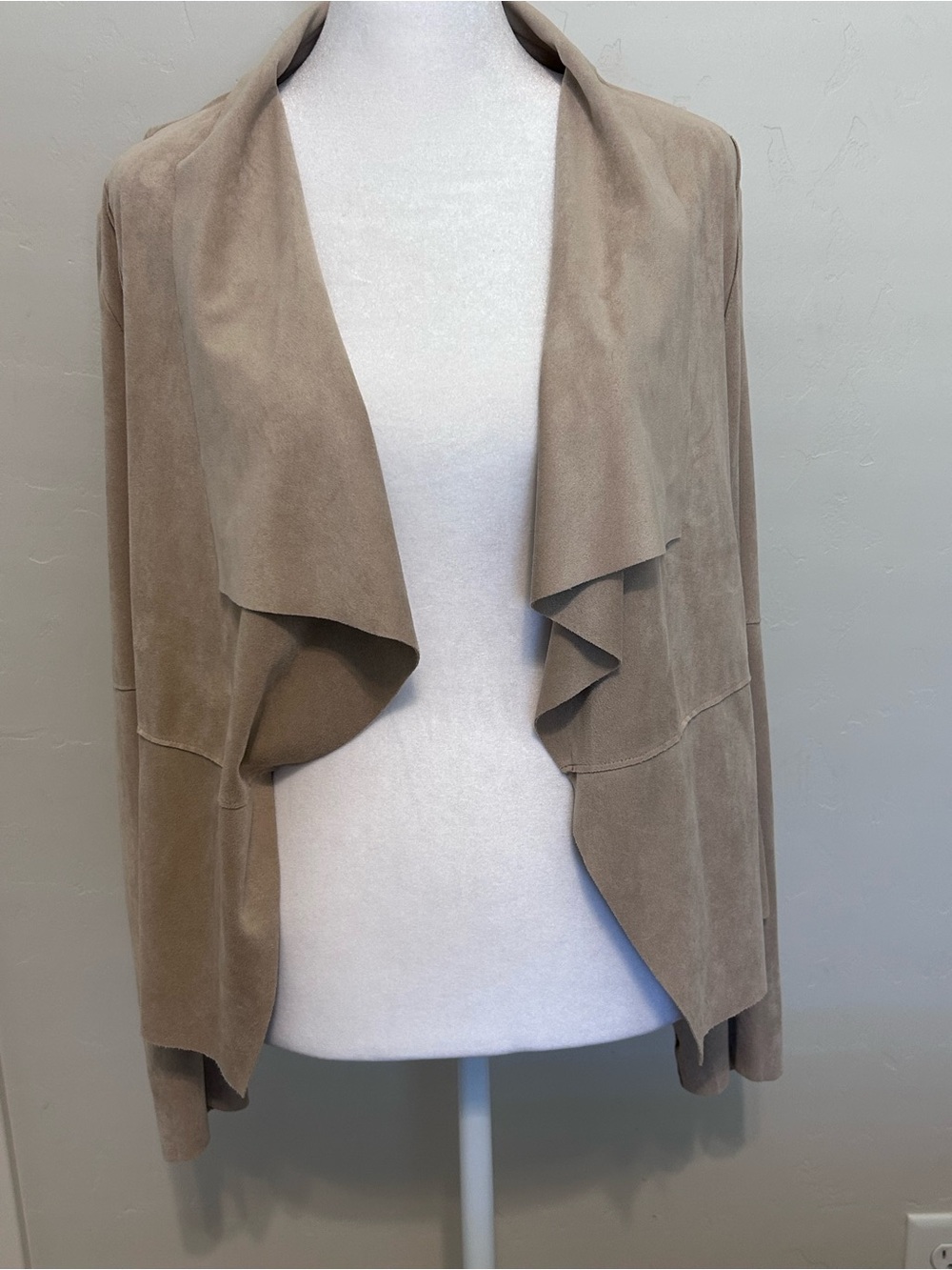 Bagatelle Women's Draped Open Front Cardigan - Taupe